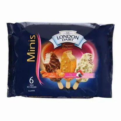 Picture of London Dairy 6 Mini Ice Cream Pack 360ml