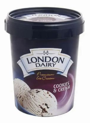 Picture of London Dairy Premium Ice Cream Cookies & Cream 500ml