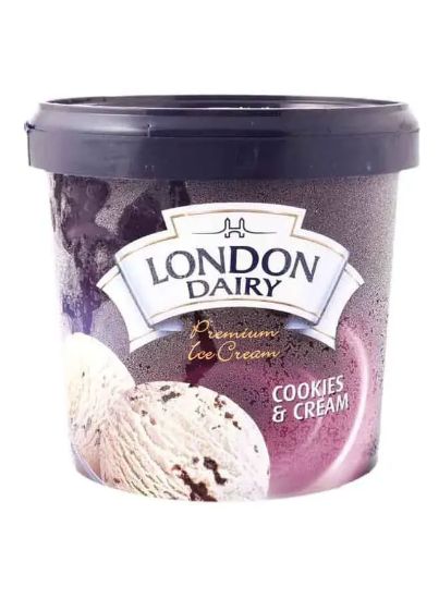 Picture of London Dairy Premium Ice Cream Cookies & Cream 1litre