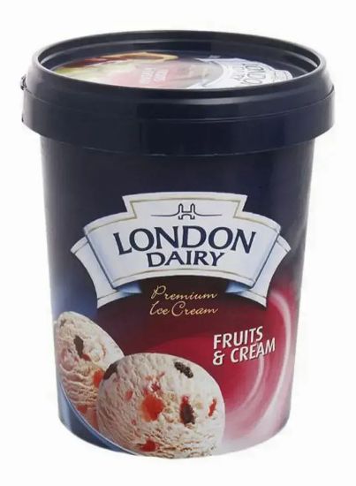 Picture of London Dairy Premium Ice Cream Fruits & Cream 500ml