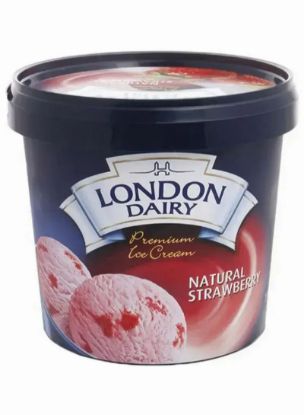 Picture of London Dairy Premium Ice Cream Natural Strawberry 1litre