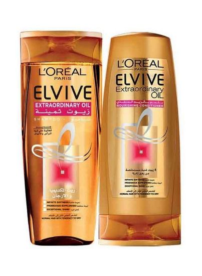 Picture of L'Oreal Elvive Shampoo Deep Nourishing Oil For Dry + Conditioner 2x400ml