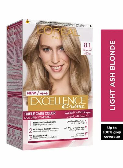 Picture of L'oreal Paris Excellence Creme Hair Light Ash Blonde#8.1