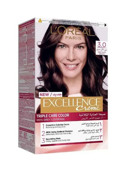 Picture of L'Oreal Paris Excellence Hair Color Dark Brown#3.0