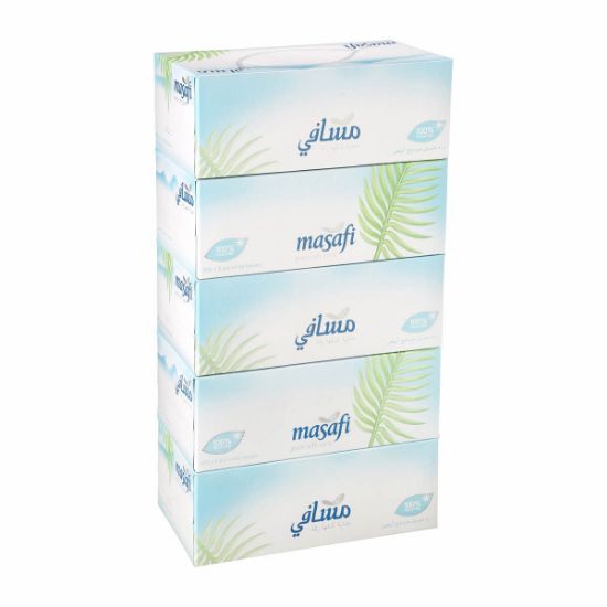 Picture of Masafi White Tissue Facial Pure Soft Care 2 Ply 5x200's