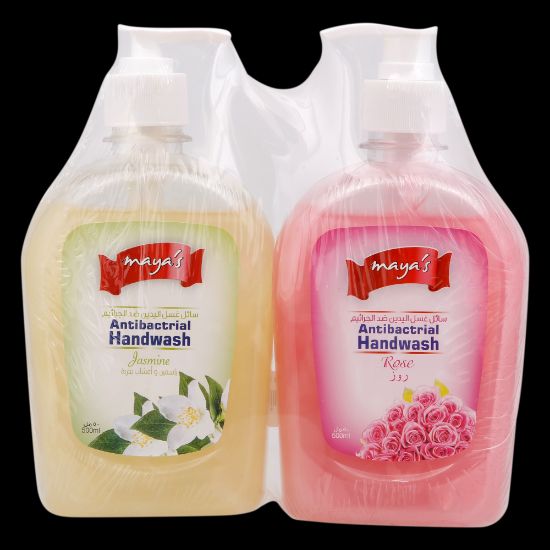 Picture of Maya's Antibacterial Hand Wash Assorted Jasmine & Rose 2x500ml