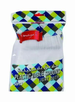 Picture of Maya'S Plastic Table Spoon Heavy Duty Pack of 50