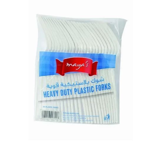 Picture of maya's Plastic Table Forks Heavy Duty Pack of 50