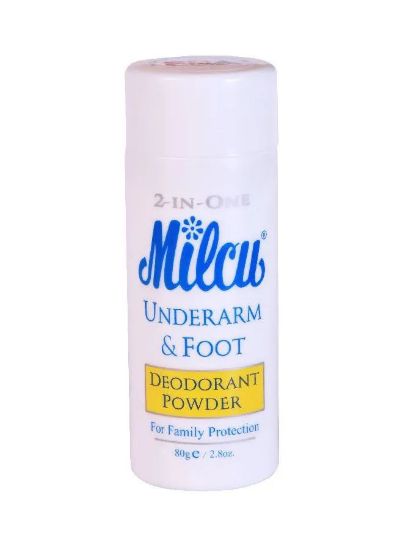 Picture of Milcu 2In1 Deodorant Powder Underarm & Foot 80gm