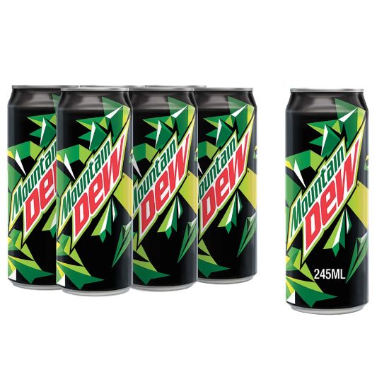 Picture of Mountain Dew Soft Drink Can 6x245ml