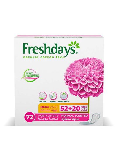 Picture of Freshdays Pantyliners Natural Cotton Feel Mega Pack 72's