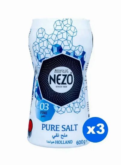 Picture of Nezo Salt Jar Iodized Blue 3x600gm