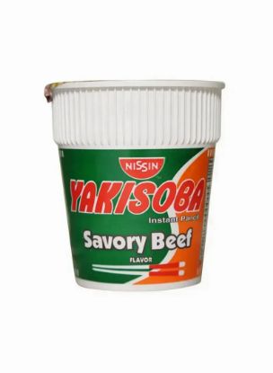 Picture of Nissin Yakisoba Cup Noodles Savory Beef Flavor 77gm