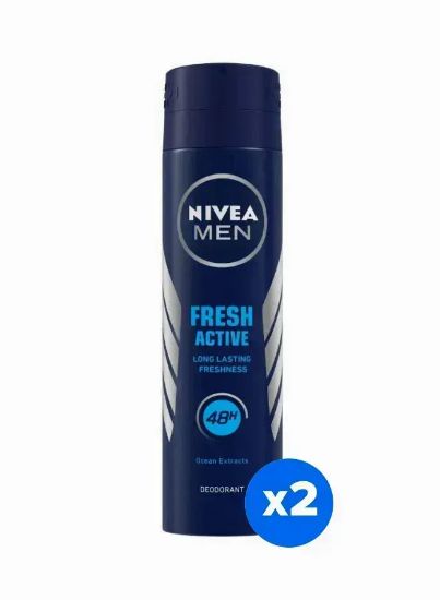 Picture of Nivea Deodorant Spray Fresh Men 20% 2x150ml