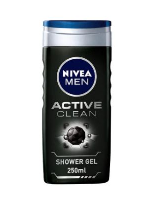 Picture of Nivea Men Shower Gel Active Clean For Body, Face & Hair 250ml