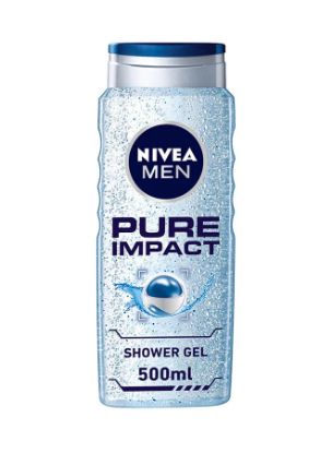 Picture of Nivea Men Pure Impact Shower Gel Body,Face & Hair Freshners 500ml