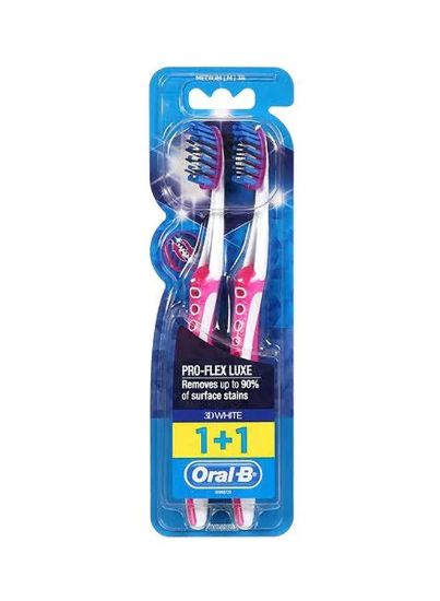 Picture of Oral-B Toothbrush 3D White Pro-Flex Medium 2pc