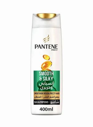 Picture of Pantene Pro-V Shampoo Smooth & Silky Smoothens Rough Frizzy Hair 400ml