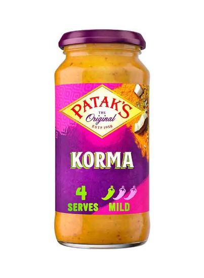 Picture of Patak's The Original Korma Sauce Mild Spicy Gluten Free Serves 4 450gm