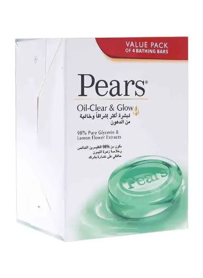 Picture of Pears Soap Oil Clear & Glow 4x125gm