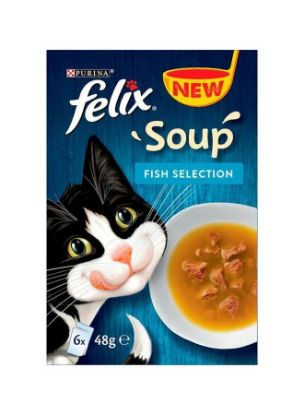 Picture of Purina Cat Food Felix Soup Fish 6x48gm