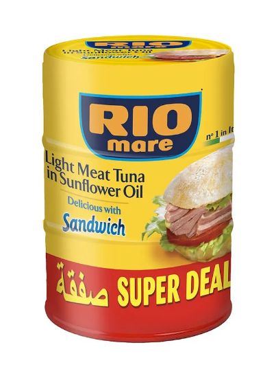 Picture of Rio Mare Light Meat Tuna In Sunflower Oil (3x160gm)