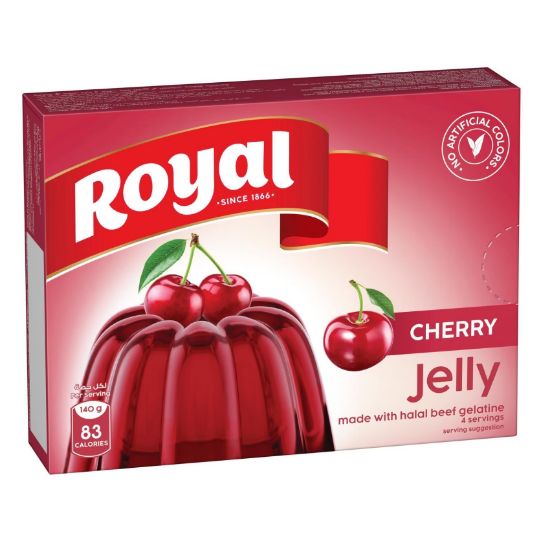 Picture of Royal Cherry Flavour Jelly 85gm, Pack of 12