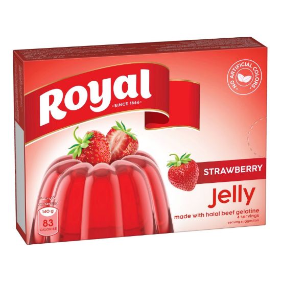 Picture of Royal Strawberry Flavour Jelly 85gm, Pack of 12