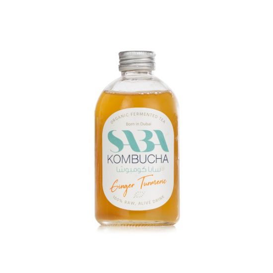 Picture of Saba Organics Iced Tea Kombucha Ginger Turmeric 275ml