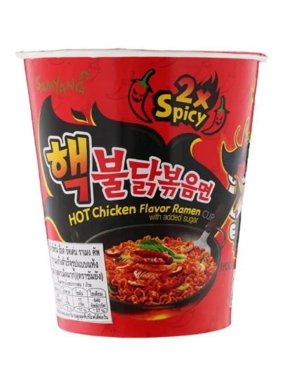 Picture of Samyang Hot Chicken Noodle Flavor Ramen Cup With Added Sugar 70Gm