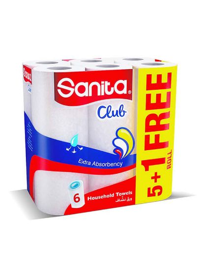 Picture of Sanita Club House Hold Towel 5+1 6 Rolls