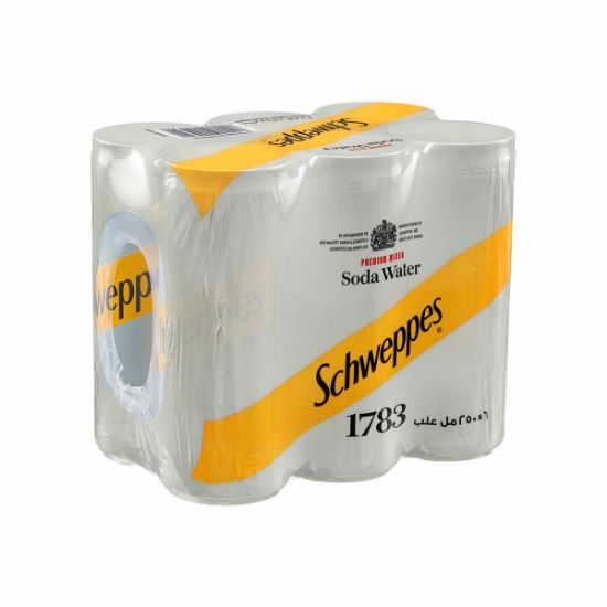 Picture of Schweppes Premium Mixer Soda Water Can 6x250ml