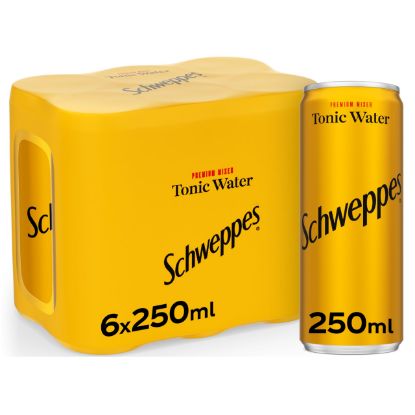 Picture of Schweppes Premium Mixer Tonic Water Can 6x250ml