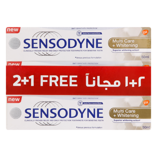 Picture of Sensodyne Tooth Paste Muli Care+ Whitening 2+1Free 50ml