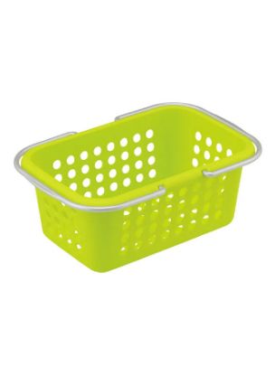 Picture of Seria Plastic Handle Basket Green 1pc