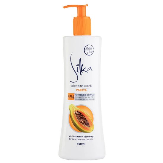 Picture of Silka Whitening Papaya Lotion SPF 6 Refill 500ml