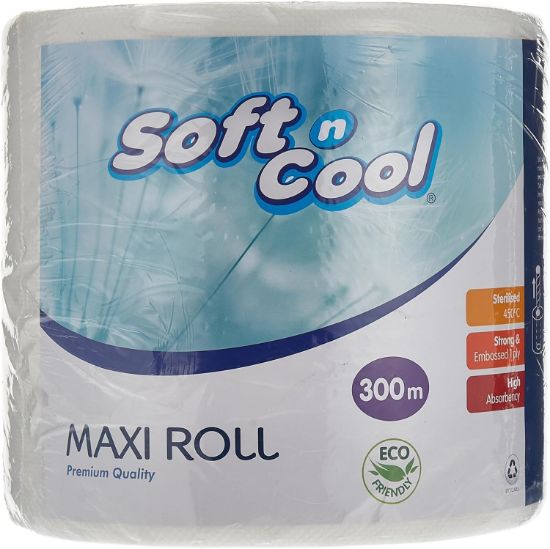 Picture of Soft n cool Maxi Paper Roll 300m 1ply