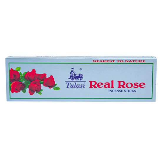 Picture of Tulasi Agarbathi Incense Real Rose Sticks, Pack of 100