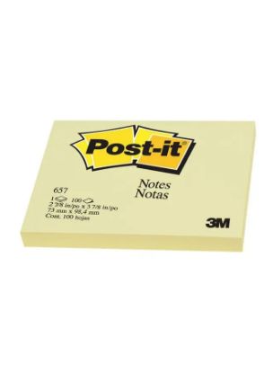 Picture of Post It Pad Yellow 3x4 657 1pc